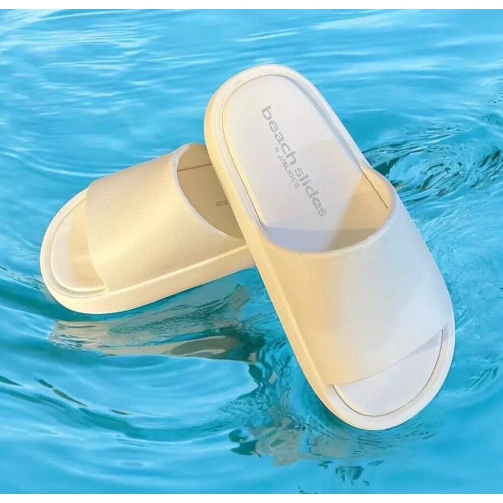 NIB J Slides SQUISH White EVA Beach Slides Brand New! Size 7